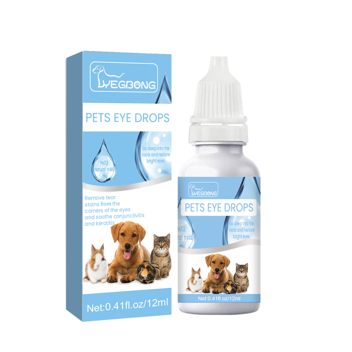 Pet Eye Drops, Cats And Dogs Eye Cleaning Care Pet Eye Wash Tear Stain Remover