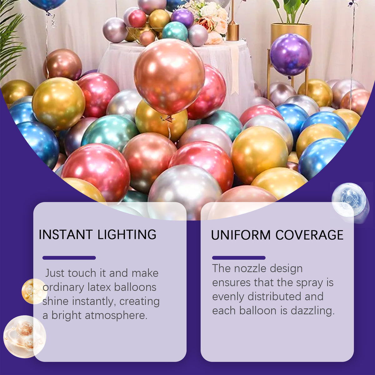 Highlighter Balloon Spray To Enhance The Gloss Of The Balloon For A Lasting Effect To Create An Atmosphere Highlighter Spray