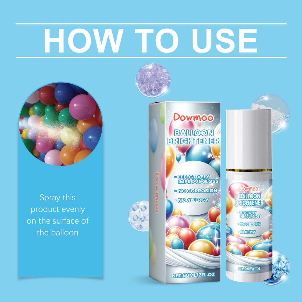 Balloon Decoration Brightener Spray, Balloon Surface Texture Gloss Anti-Oxidation Lasting Shine Spray
