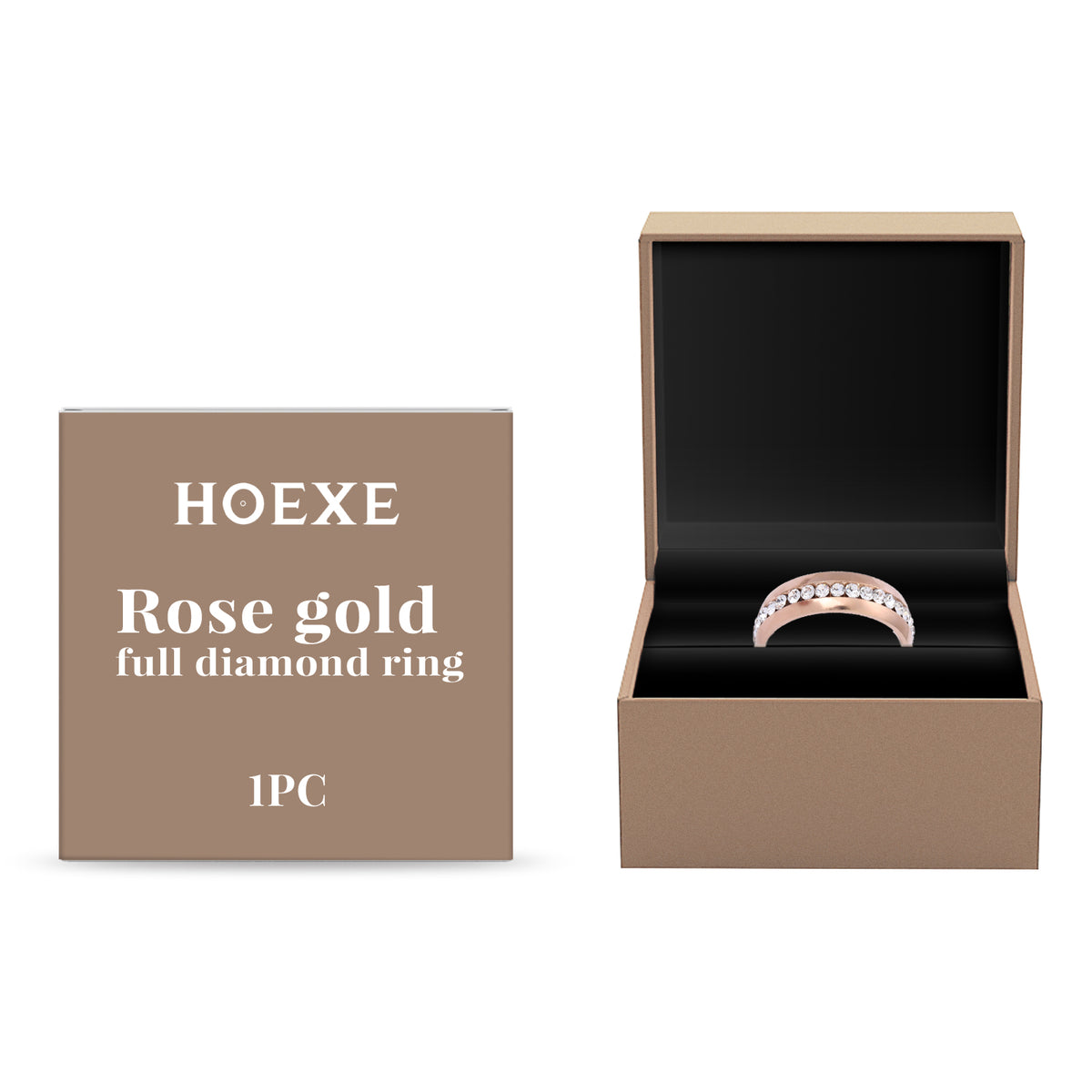 Hoexe Rose Gold Ring Ladies Light Luxury Rose Gold Jewelry Ring Delicate Everything With Niche Ring