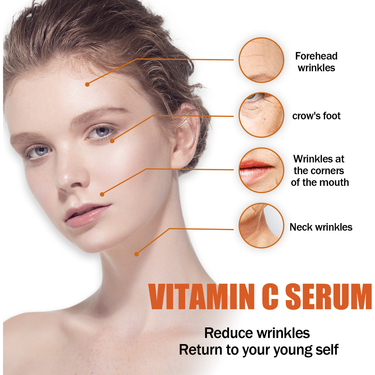 Vitamin C Serum, Firming Hydrating Whitening And Anti-Wrinkle Serum