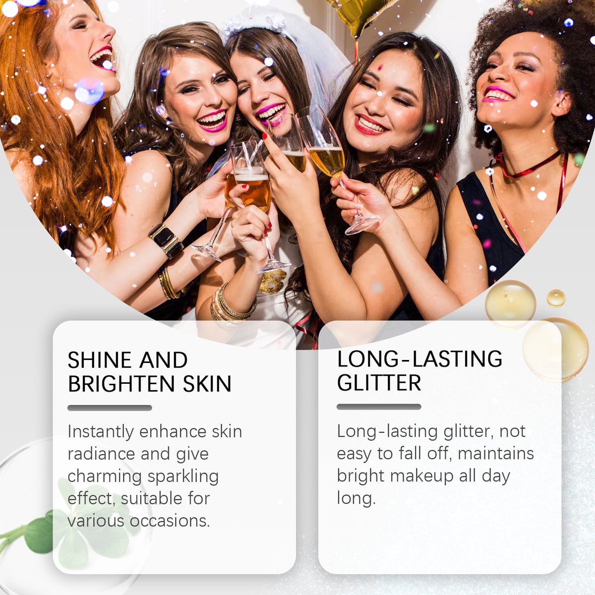 Stage Makeup Glitter Spray, Highlighter Spray Natural Stereo Long-Lasting Brightening Glitter
