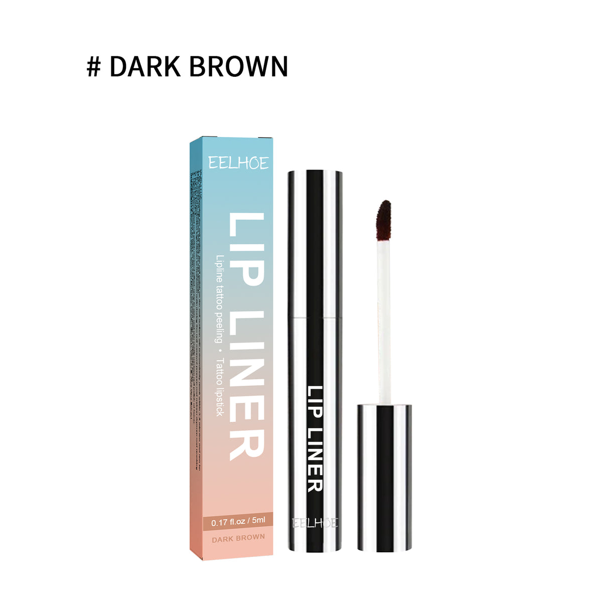 Peel Lip Liner, Outline Lip Shape Lip Color Waterproof Non-Smudging Peel Lip Liner Lip Brush