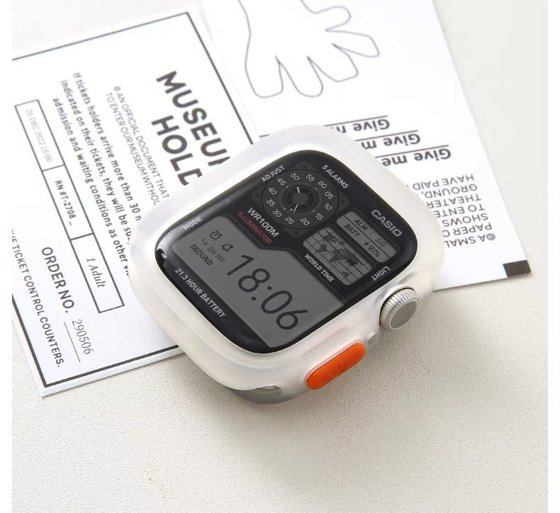 Applicable for Apple Watch S10 Protective Case with Edge Cover Soft Shell iWatch 11 9 SE Matte Finish