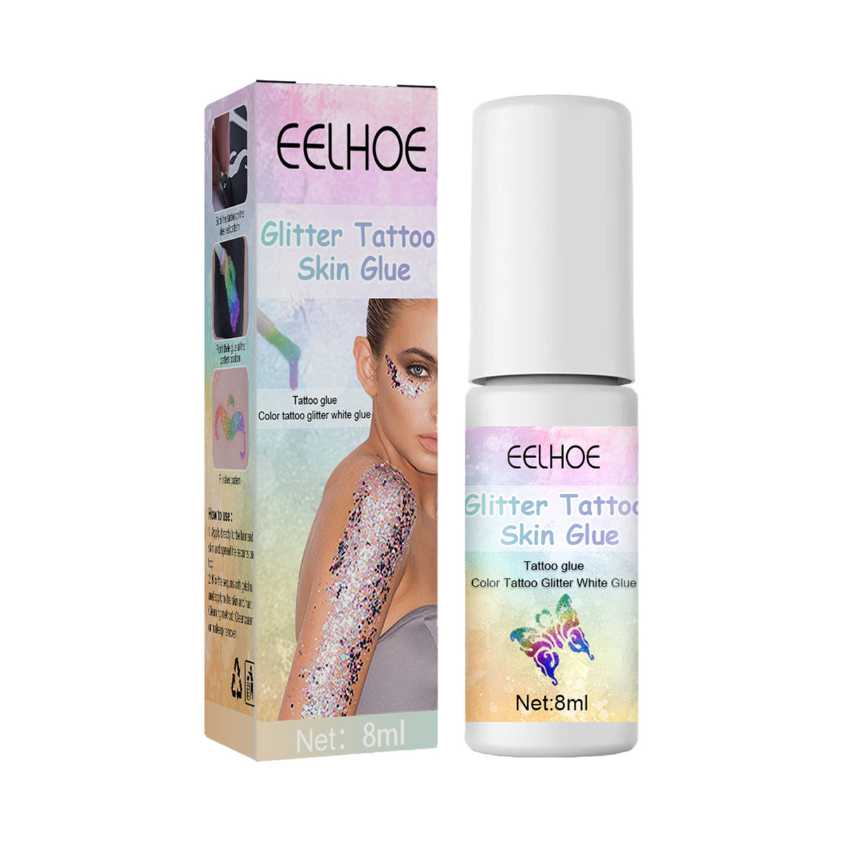 Flash Tattoo Skin Glue Painting Eye Makeup Glitter Glitter Face Body Skin Tattoo Glue
