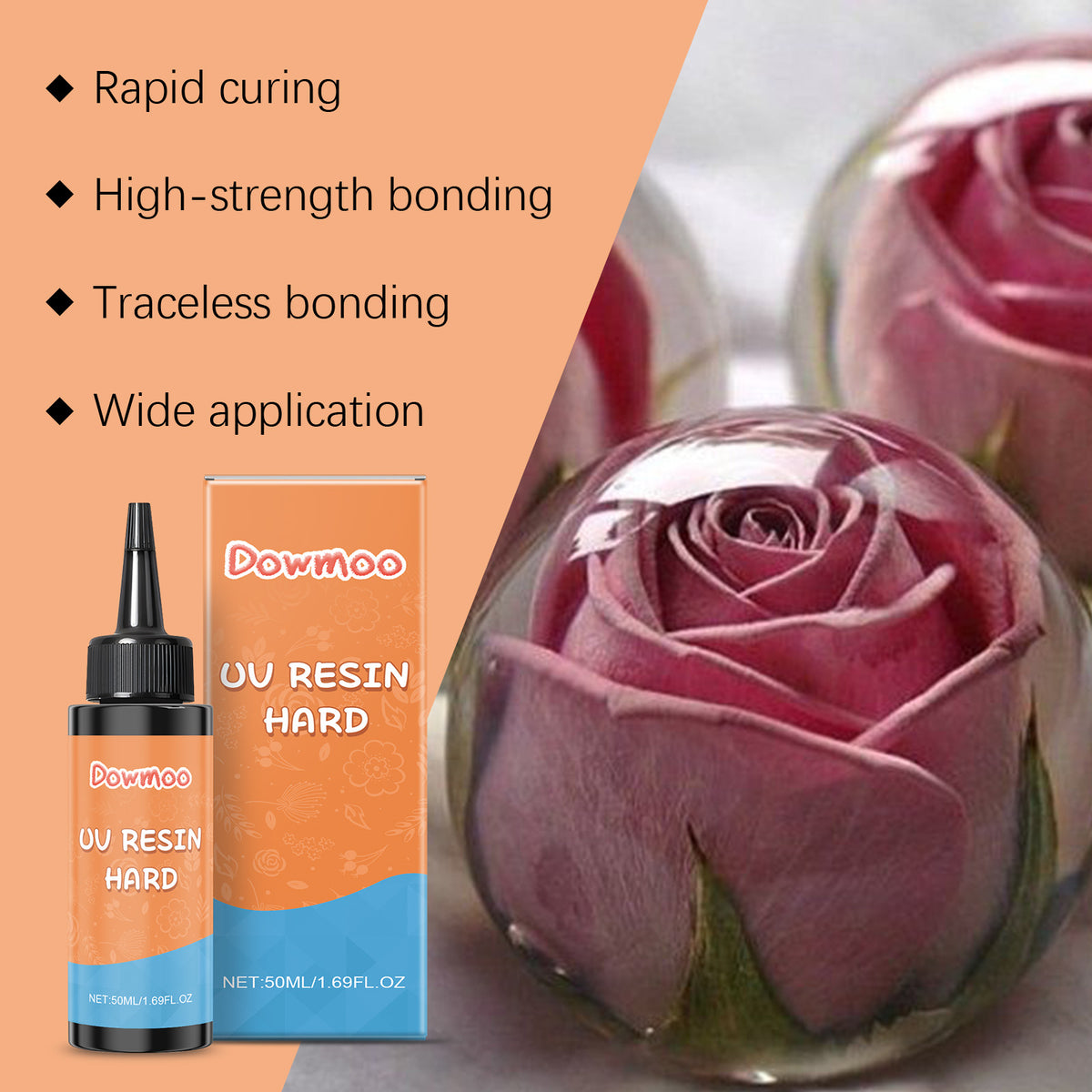 Dowmoo Uv Curing Adhesive Handmade Diy High Transparency Epoxy Resin Creative Curing Adhesive